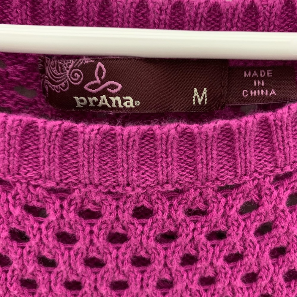 Prana Women’s Sweater Ribbed Sleeve Size Medium